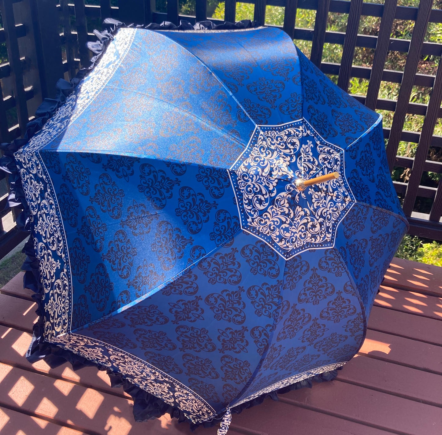 Blue Baroque Italian Umbrella | il Marchesato Collection | Free Shipping