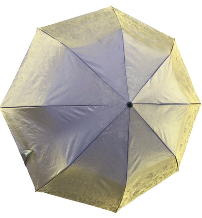Folding Lavender/ Yellow Iridescent Umbrella | Automatic Opening | 12 Inches long When Folded