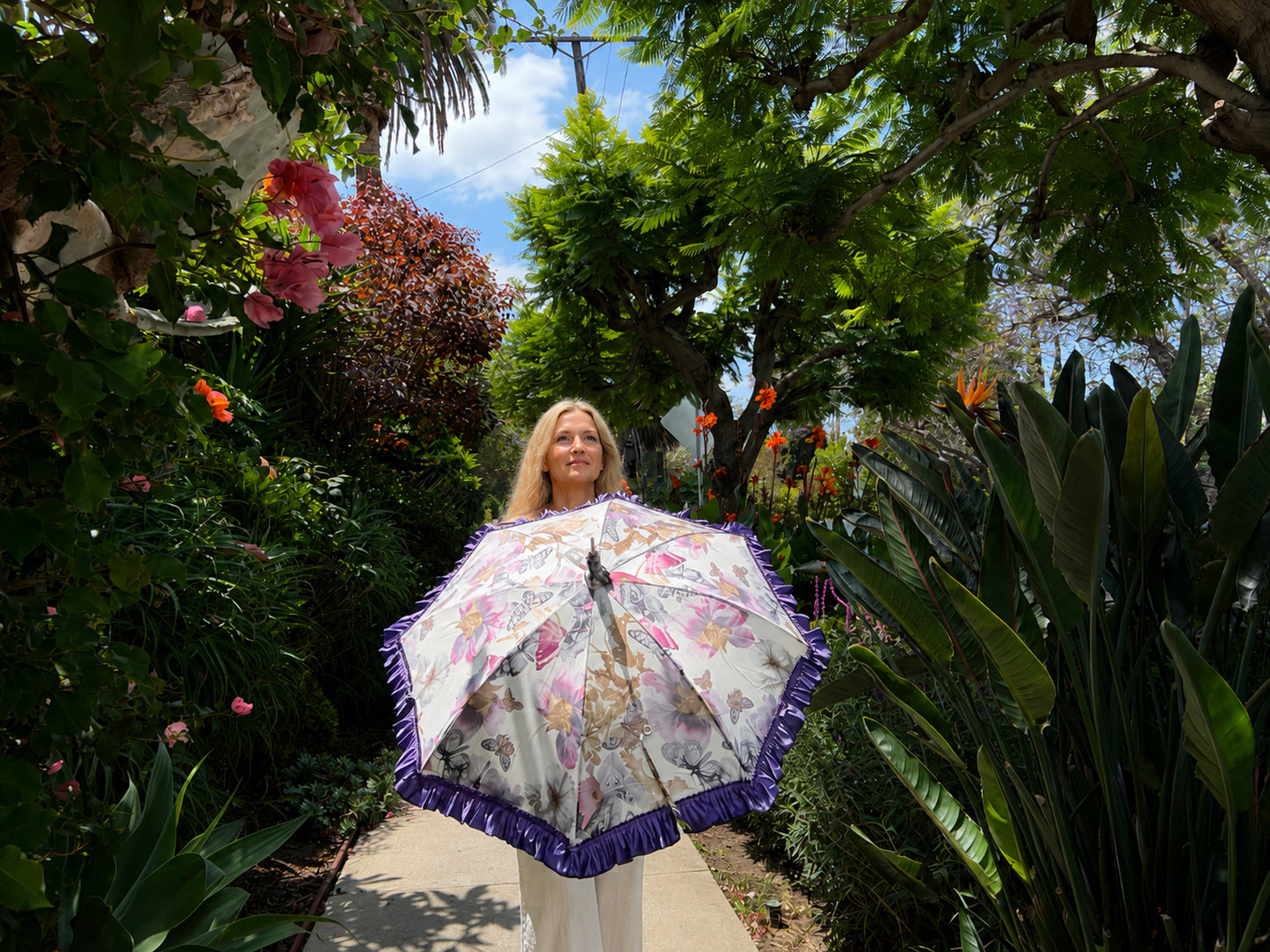 Fiorenza Butterflies Umbrella | Pasotti Collection | Free Shipping