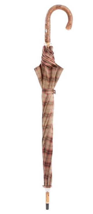 Bespoke Solid Stick Umbrella | Italian Plaid Canopy | Free Shipping