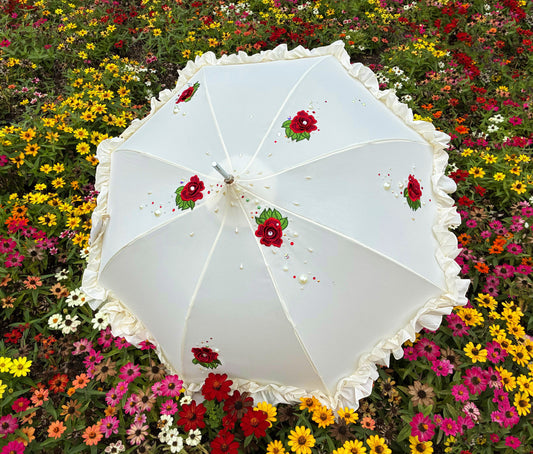 Clara Vintage Rose Romance and Pearls  | Made-to-Order | 100% waterproof