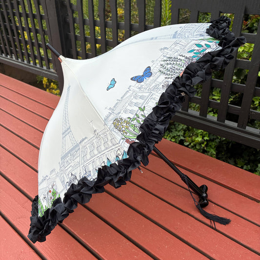 Paraguas de cáñamo de Virginia de Guy de Jean | Protección UV e impermeable | Envío gratuito