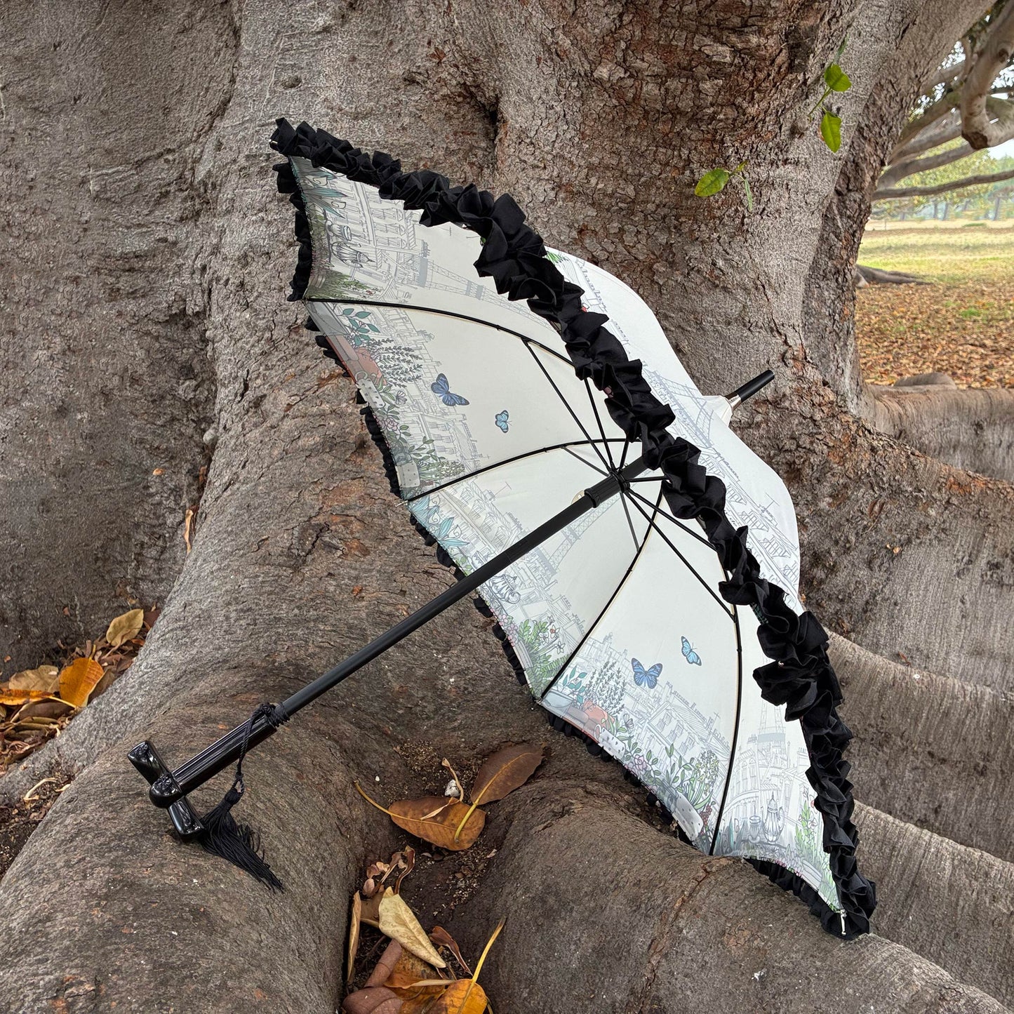 Paraguas de cáñamo de Virginia de Guy de Jean | Protección UV e impermeable | Envío gratuito