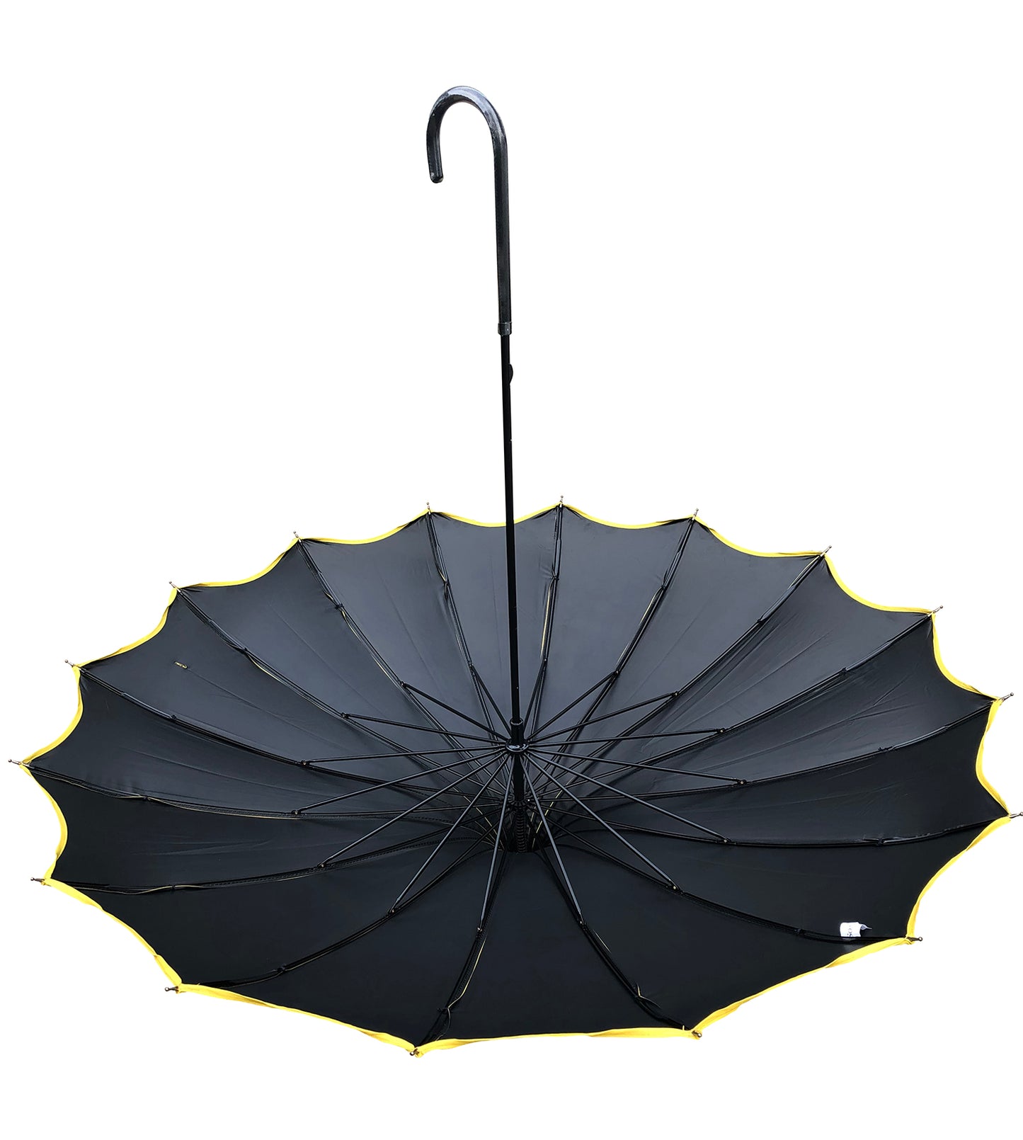 Waterproof + Real Anti-UV Umbrella | Blackout lining | Pagoda style | Yellow design