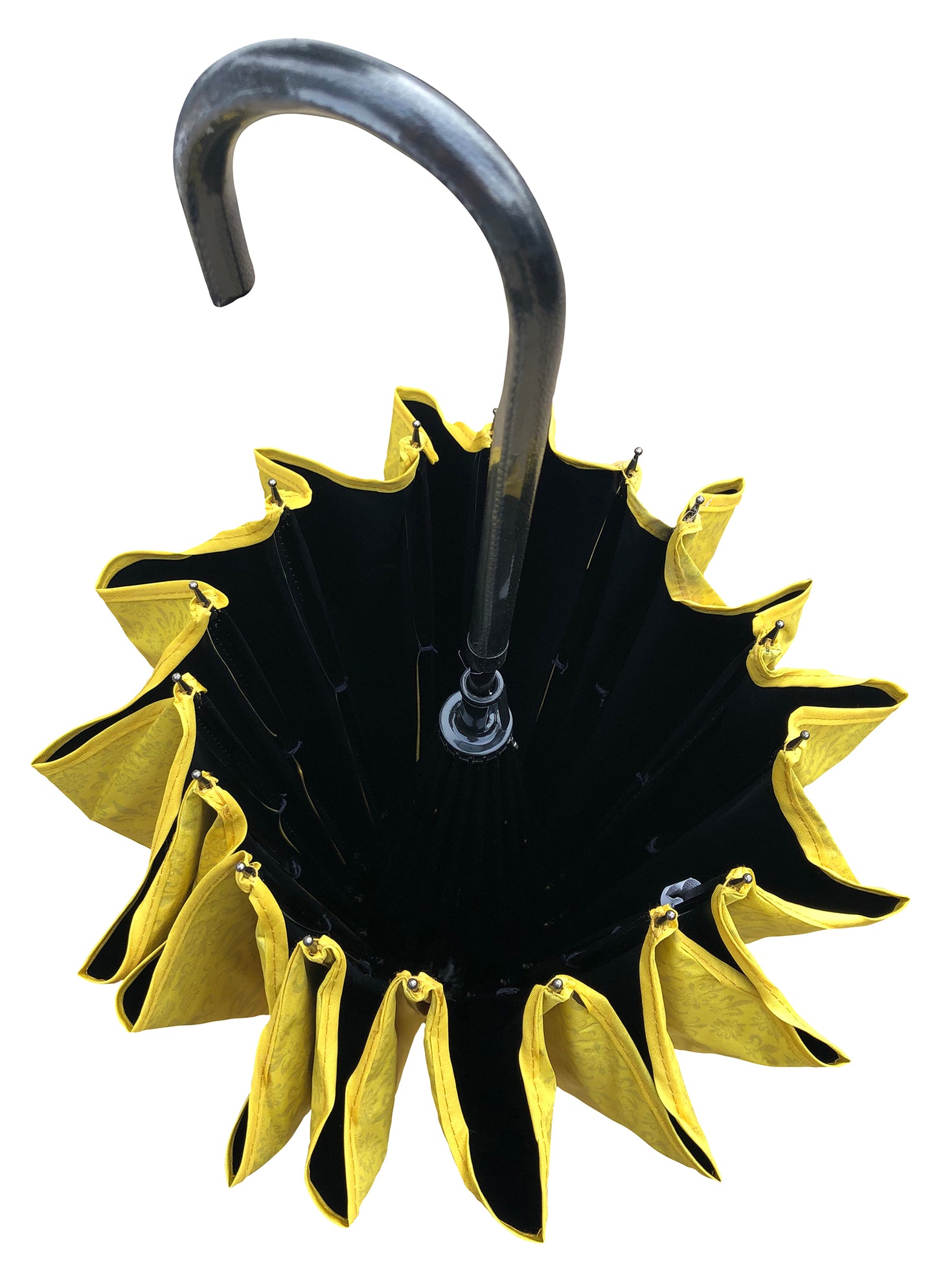 Waterproof + Real Anti-UV Umbrella | Blackout lining | Pagoda style | Yellow design