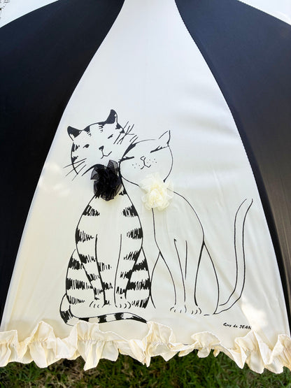 Bijou & Belle Cats Pagoda Umbrella | Guy de Jean Collector"s Item | Free Shipping