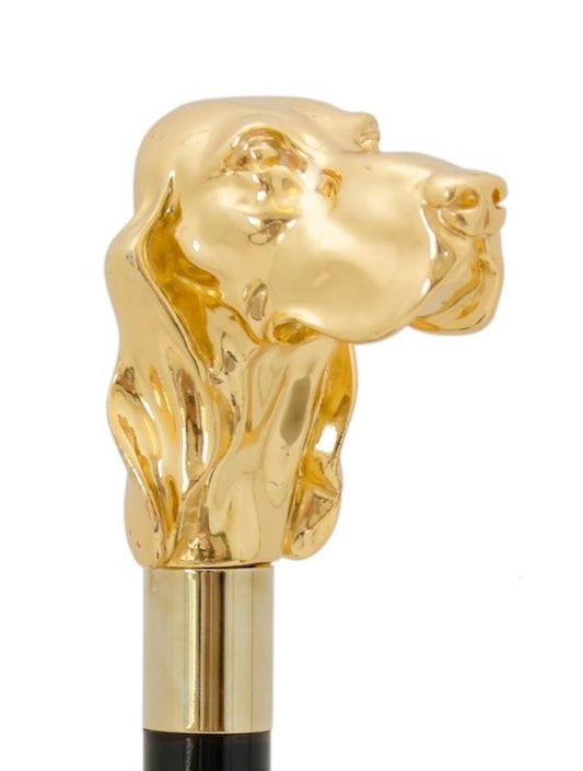 Burgundy Umbrella With Golden Dog by Pasotti | Automatic Opening | Free Shipping