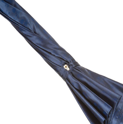 Navy Umbrella with Studs | Silver Skull Handle | Free Shipping