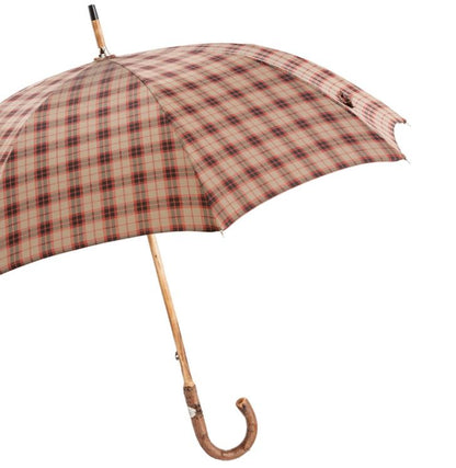 Bespoke Solid Stick Umbrella | Italian Plaid Canopy | Free Shipping