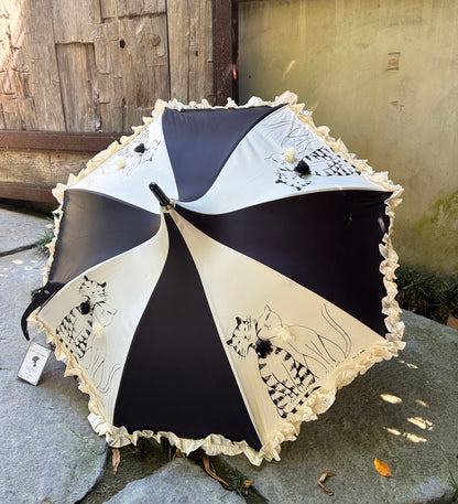Bijou & Belle Cats Pagoda Umbrella | Guy de Jean Collector"s Item | Free Shipping
