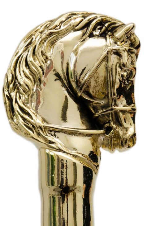 Golden Horse Compact Umbrella | Pasotti Handmade Italian | Free Shipping