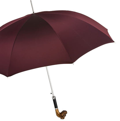 Hand Carved Bulldog Umbrella | Made in Italy | Free Shipping