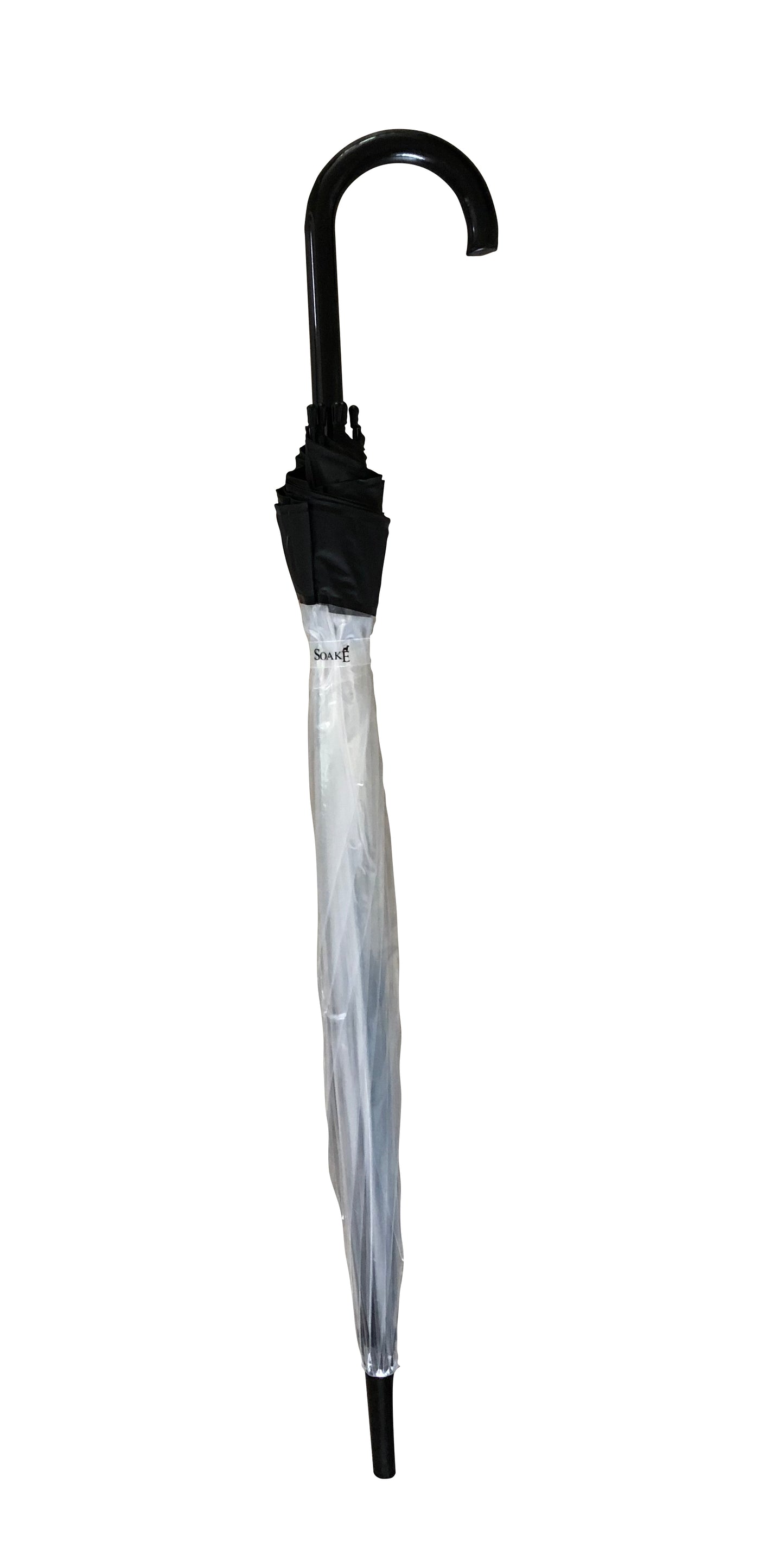Paraguas de burbujas con ribete negro | PVC transparente