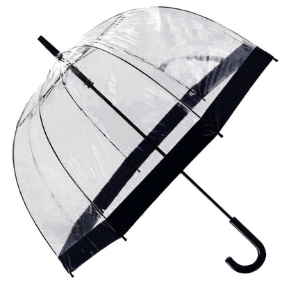 Paraguas de burbujas con ribete negro | PVC transparente