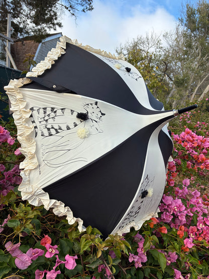 Bijou & Belle Cats Pagoda Umbrella | Guy de Jean Collector"s Item | Free Shipping