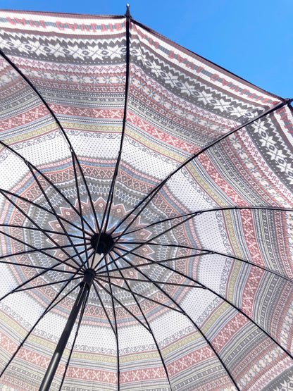Jean Paul Gaultier 16 ribs Umbrella | Southwestern Knitted Pattern Made in France | Free Shipping