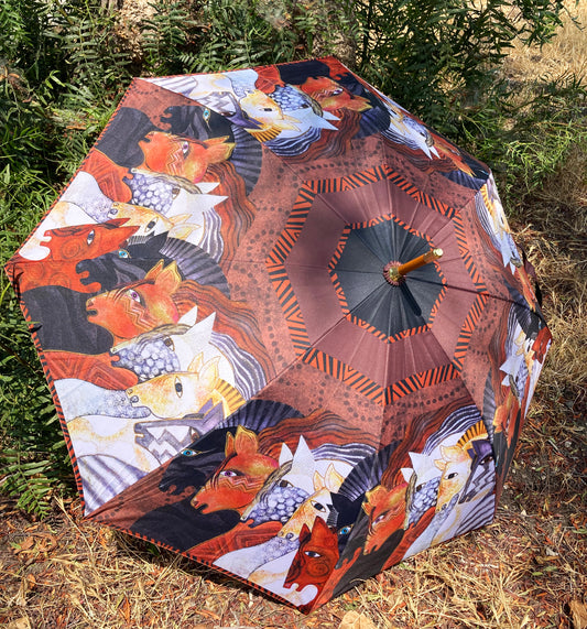 Moroccan Mares Umbrella | Laurel Burch Collection