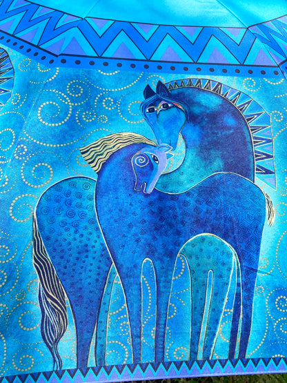 Teal Mares Umbrella | Laurel Burch Collection