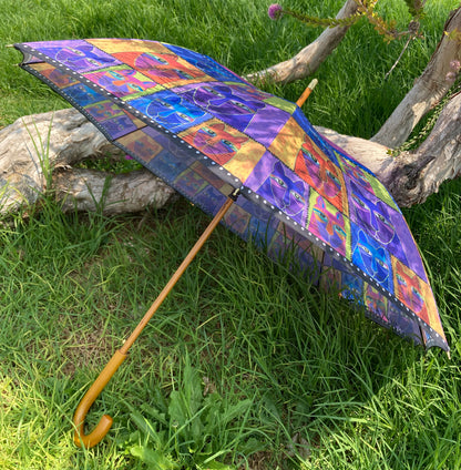 Whiskered Cats Umbrella | Laurel Burch Collection