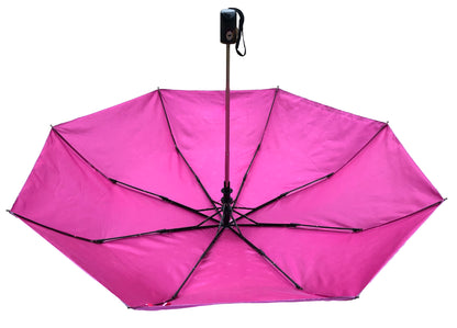 Pink Iridescent Folding Style Umbrella | Floral Design Canopy | High Quality Compact