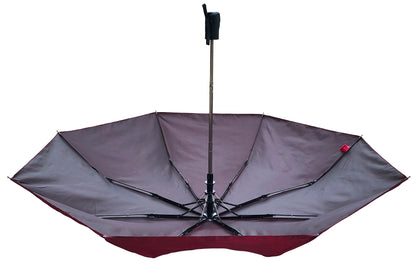 Iridescent Burgundy Compact Umbrella | Waterproof and Great for Shade
