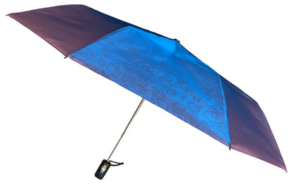Blue Iridescent Folding Umbrella | Unique Gift Waterproof Sun Protection