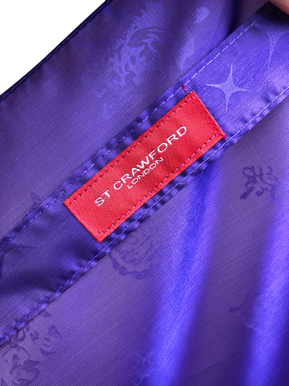 Compact Purple Iridescent Umbrella | Safety Sliding Cap | St. Crawford Collection