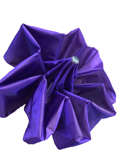 Compact Purple Iridescent Umbrella | Safety Sliding Cap | St. Crawford Collection