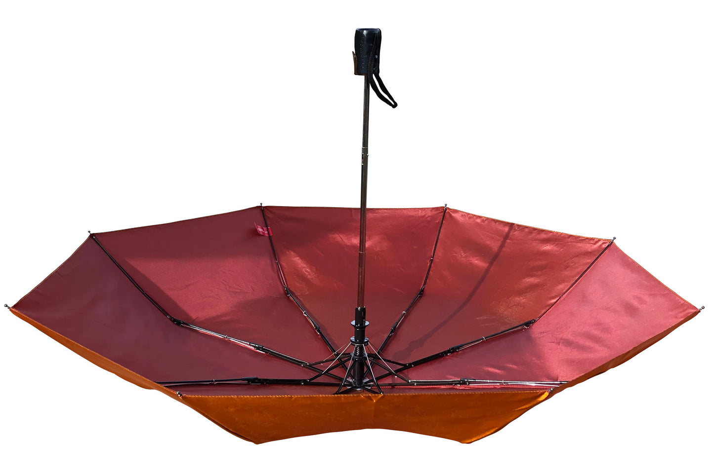 Iridescent Copper Umbrella | Folding Style | Metallic-Like Fiery Canopy