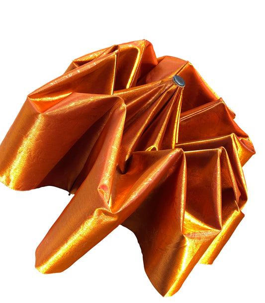 Iridescent Copper Umbrella | Folding Style | Metallic-Like Fiery Canopy