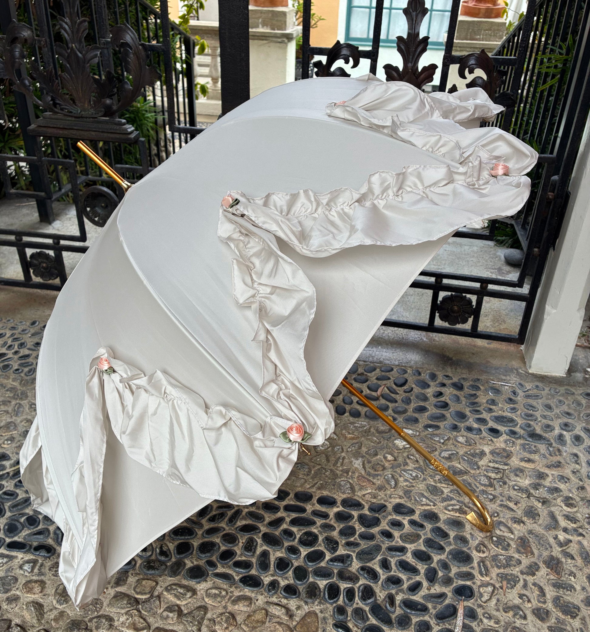 lace patio umbrellas Belle Epoque Umbrella | Made in Italy | IL Marchesato Collection