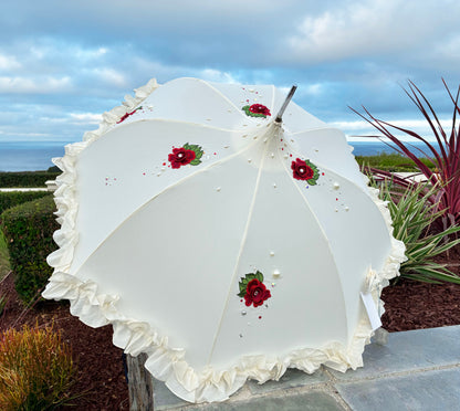 Clara Vintage Rose Romance and Pearls  | Made-to-Order | 100% waterproof