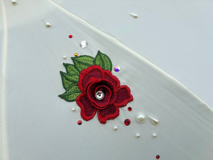 Clara Vintage Rose Romance and Pearls  | Made-to-Order | 100% waterproof