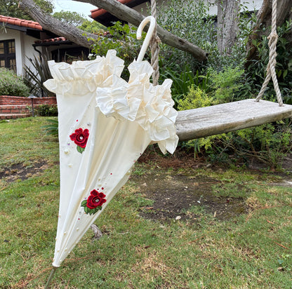 Clara Vintage Rose Romance and Pearls  | Made-to-Order | 100% waterproof