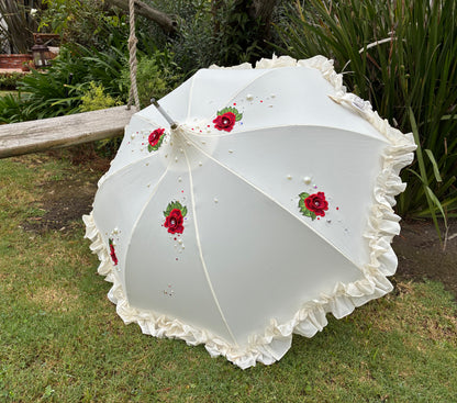 Clara Vintage Rose Romance and Pearls  | Made-to-Order | 100% waterproof