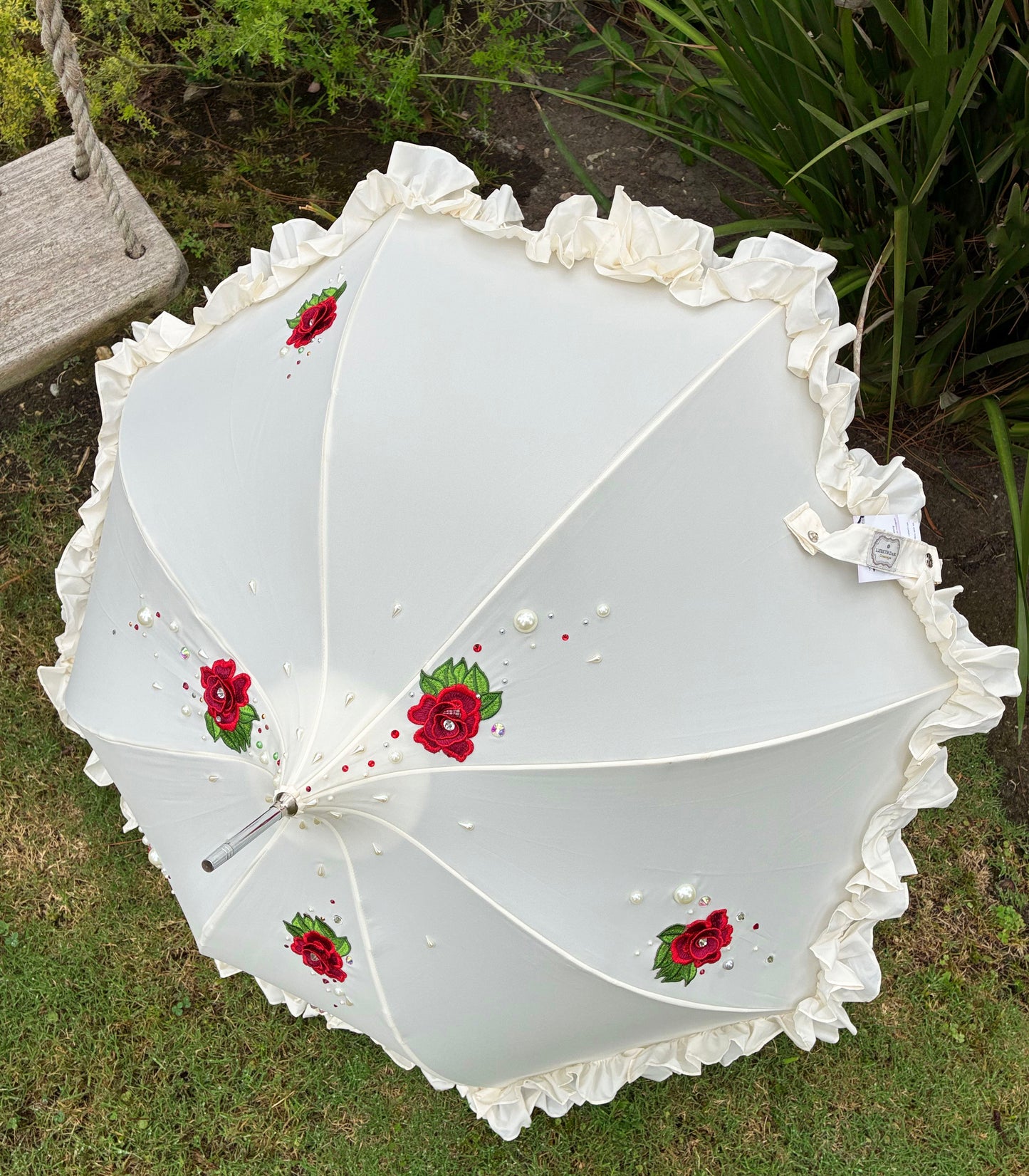 Clara Vintage Rose Romance and Pearls  | Made-to-Order | 100% waterproof