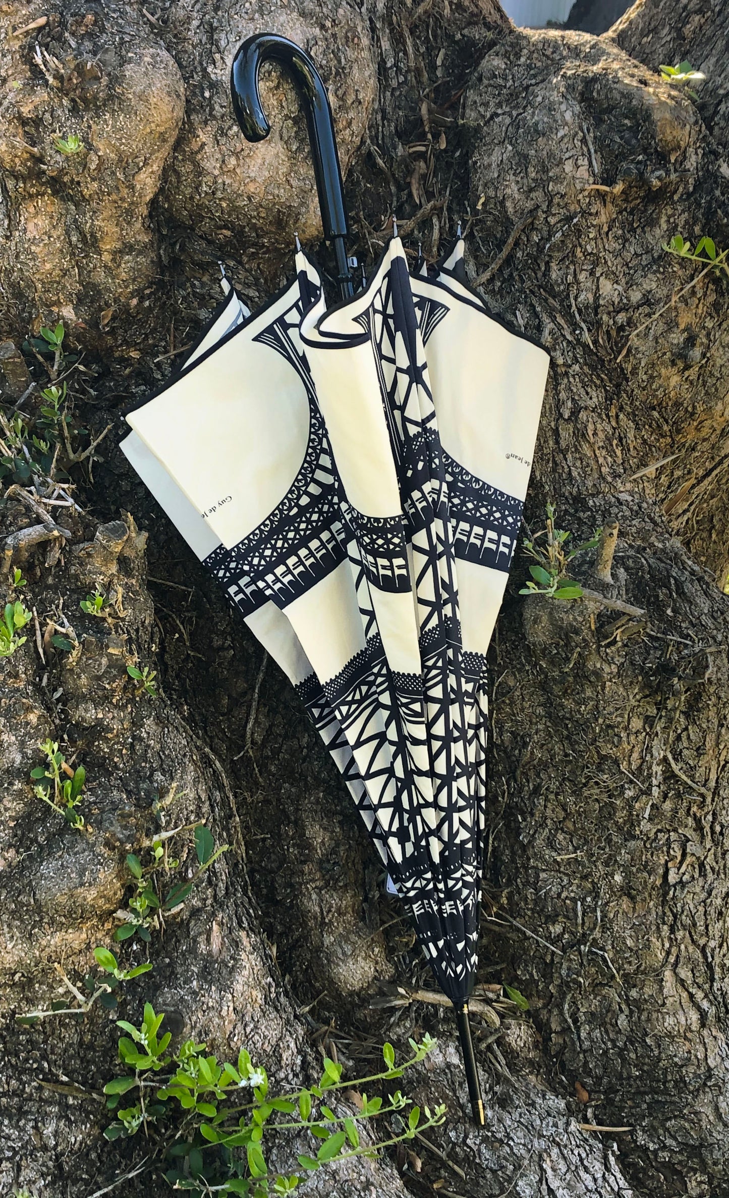 Eiffel Tower Cream Umbrella | Handmade in France | Free Shipping