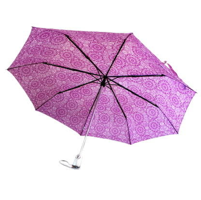 Fuchsia Bloom Compact Umbrella |  Auto Open | 2-Step Closing System