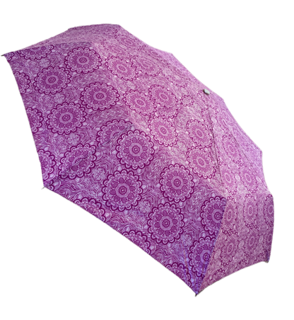 Fuchsia Bloom Compact Umbrella |  Auto Open | 2-Step Closing System