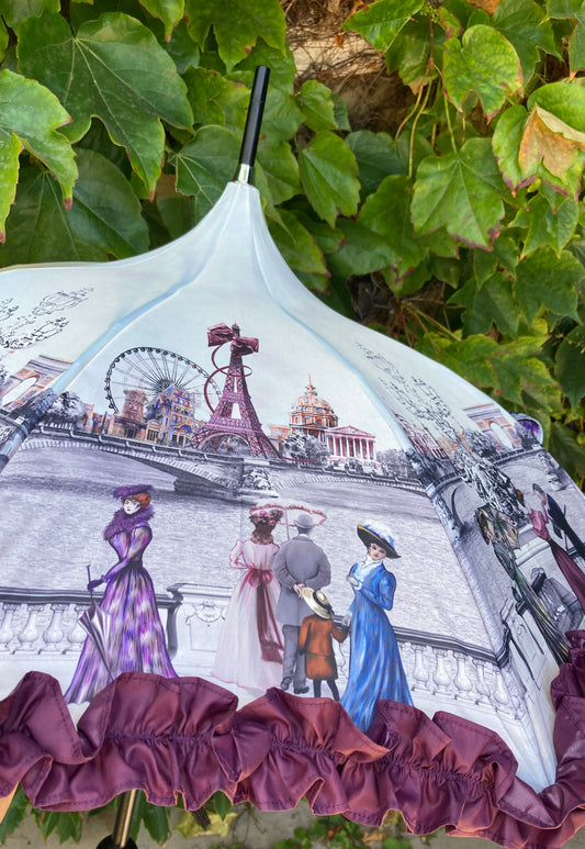 Paris 1900 Plum Waterproof and Anti UV | Handmade in France | Free Shipping