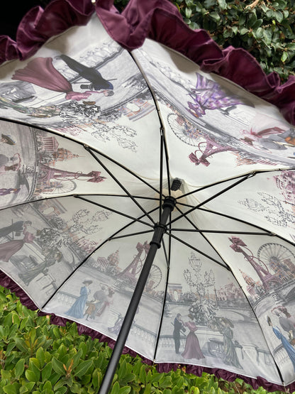 Paris 1900 Plum Waterproof and Anti UV | Handmade in France | Free Shipping