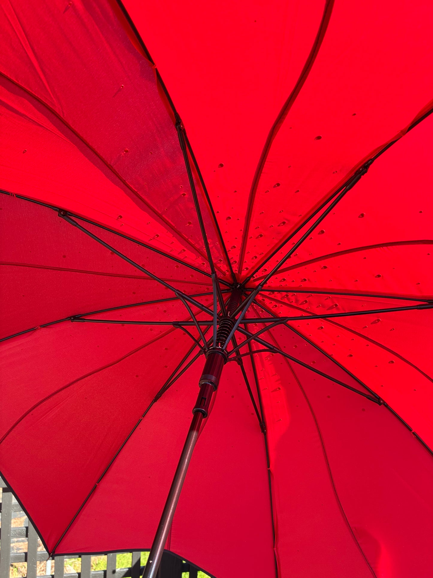 Ruby Swirl Umbrella | Hand Decorated with 400+ Clear and AB Rhinestones