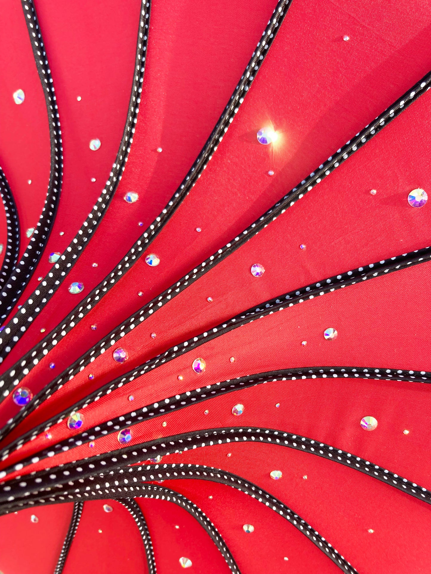 Las Vegas Red Pagoda Umbrella | AB Rhinestones | Waterproof and Shade