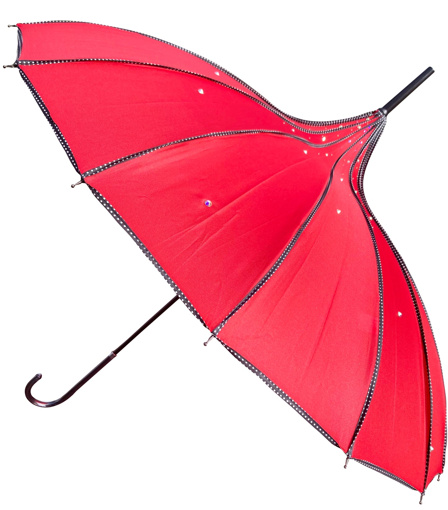 Las Vegas Red Pagoda Umbrella | AB Rhinestones | Waterproof and Shade