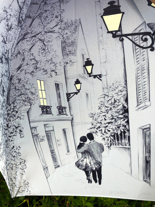 Lovers Umbrella By Guy de Jean | Paris at night | Free Shipping