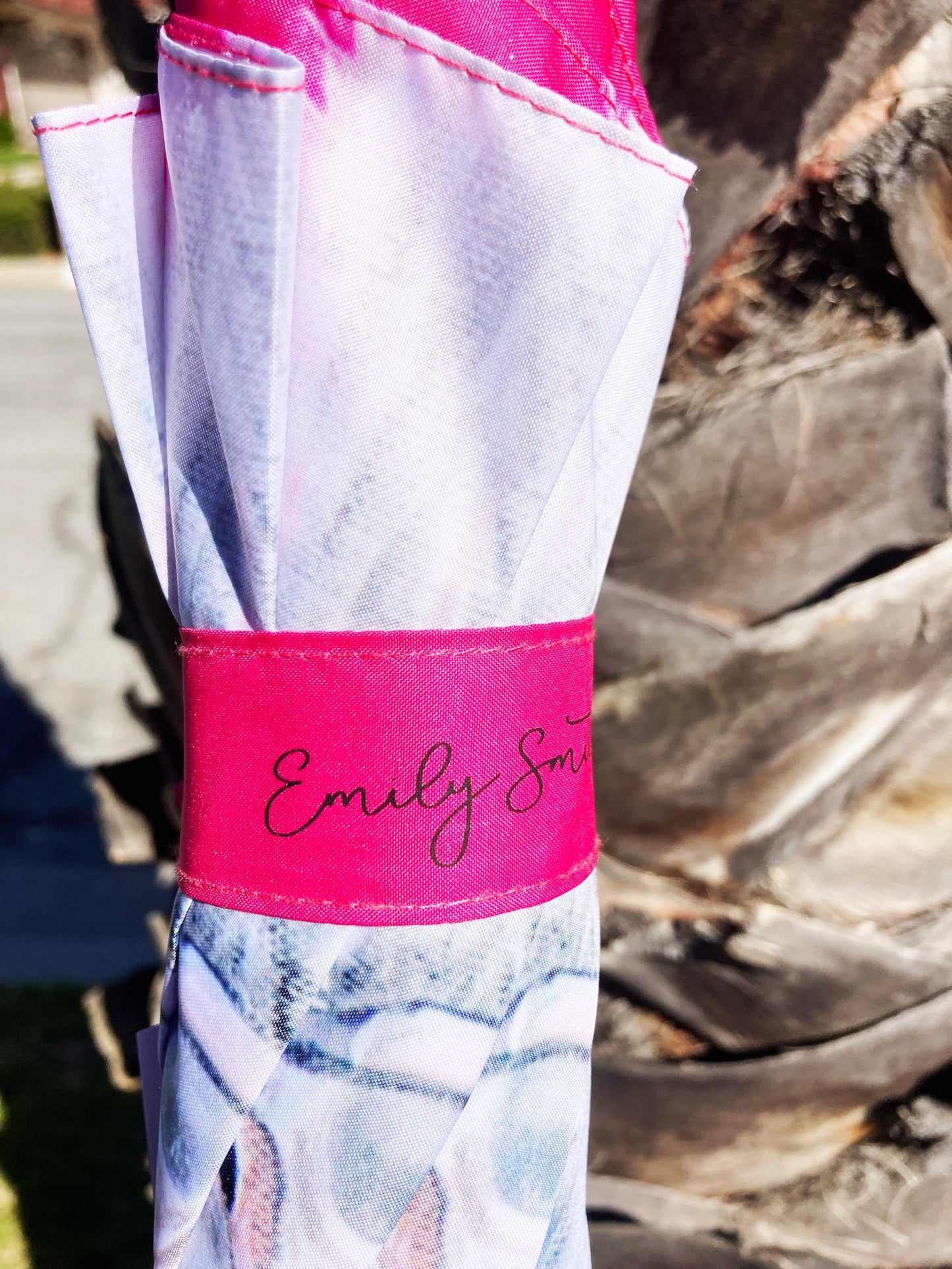 Ostrich Hot Pink Umbrella | Emily Smith Designs UK
