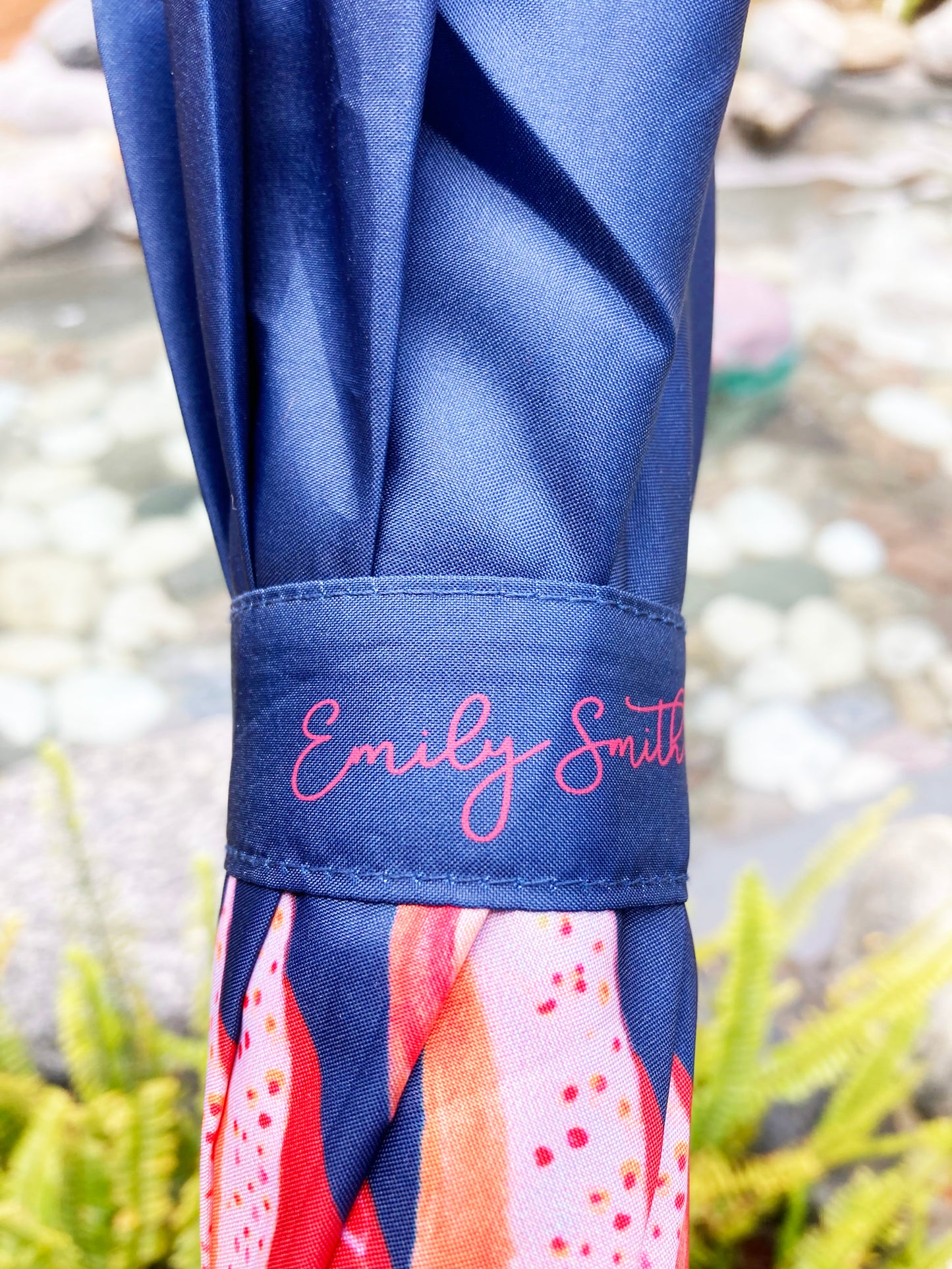 Oscar The Squid by Emily Smith | Navy and Orange Sea Life Design