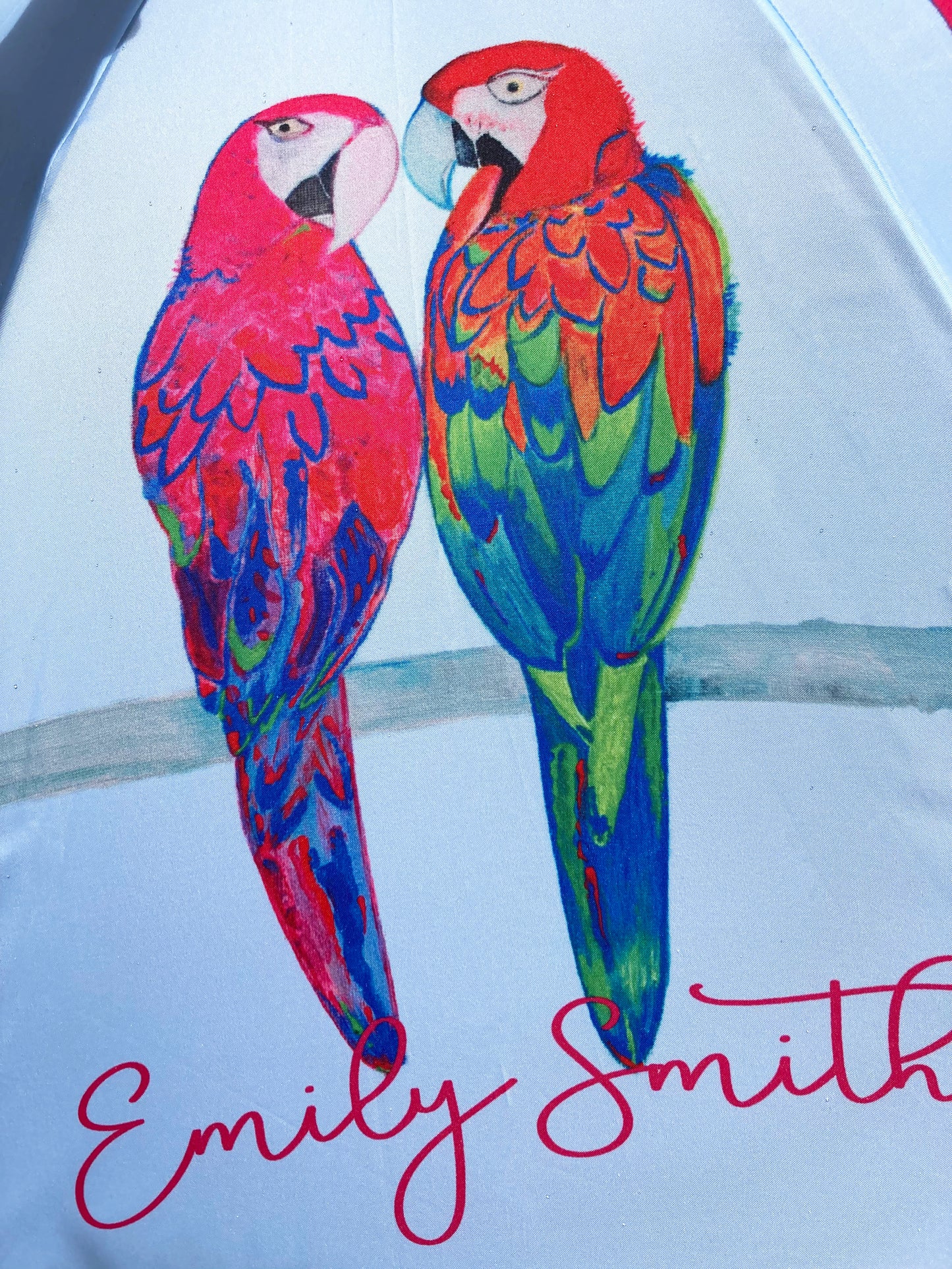 Percy and Penelope Umbrella | Macaw Designs by Emily Smith
