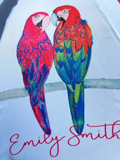 Percy and Penelope Umbrella | Macaw Designs by Emily Smith