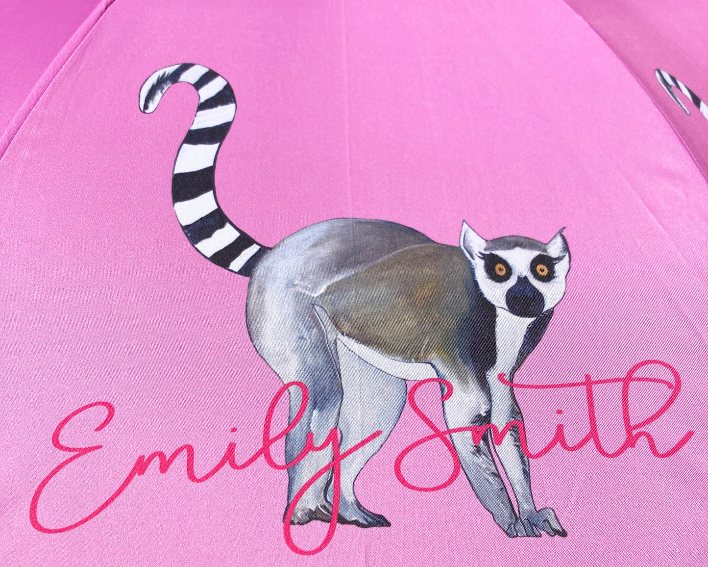 Livy The Lemur Pink Umbrella | Emily Smith Collection UK |